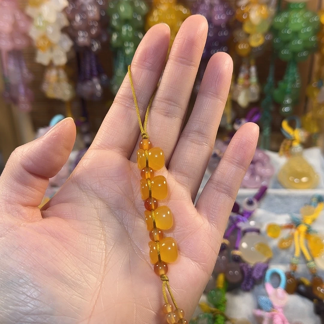 玛瑙/玉髓未镶嵌手机挂件