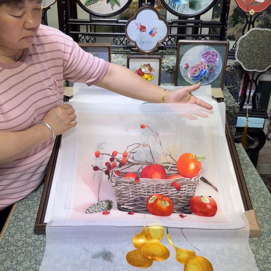 刺绣手工苏绣工艺制作技艺精湛