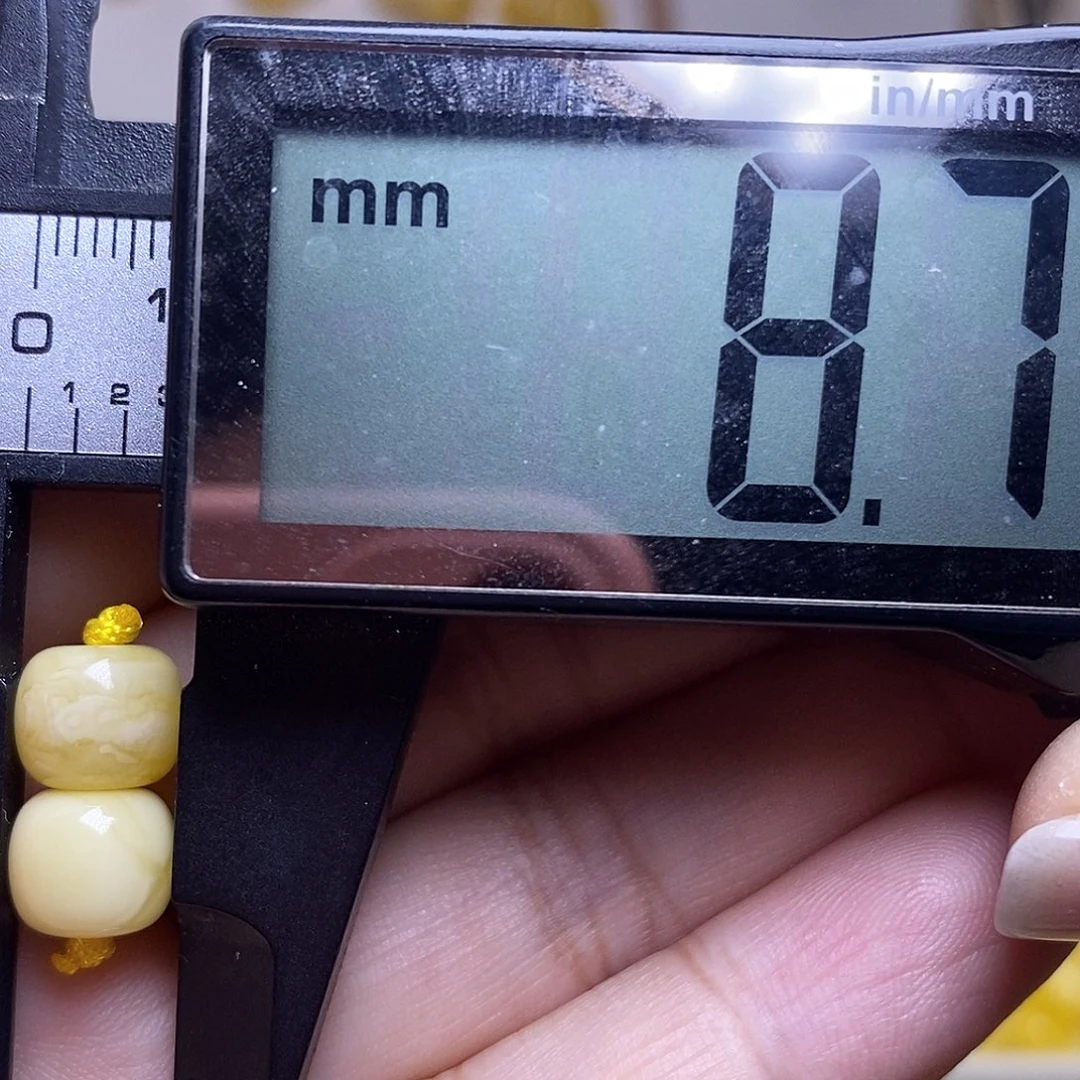 裸石琥珀未镶嵌蜜蜡老型对珠