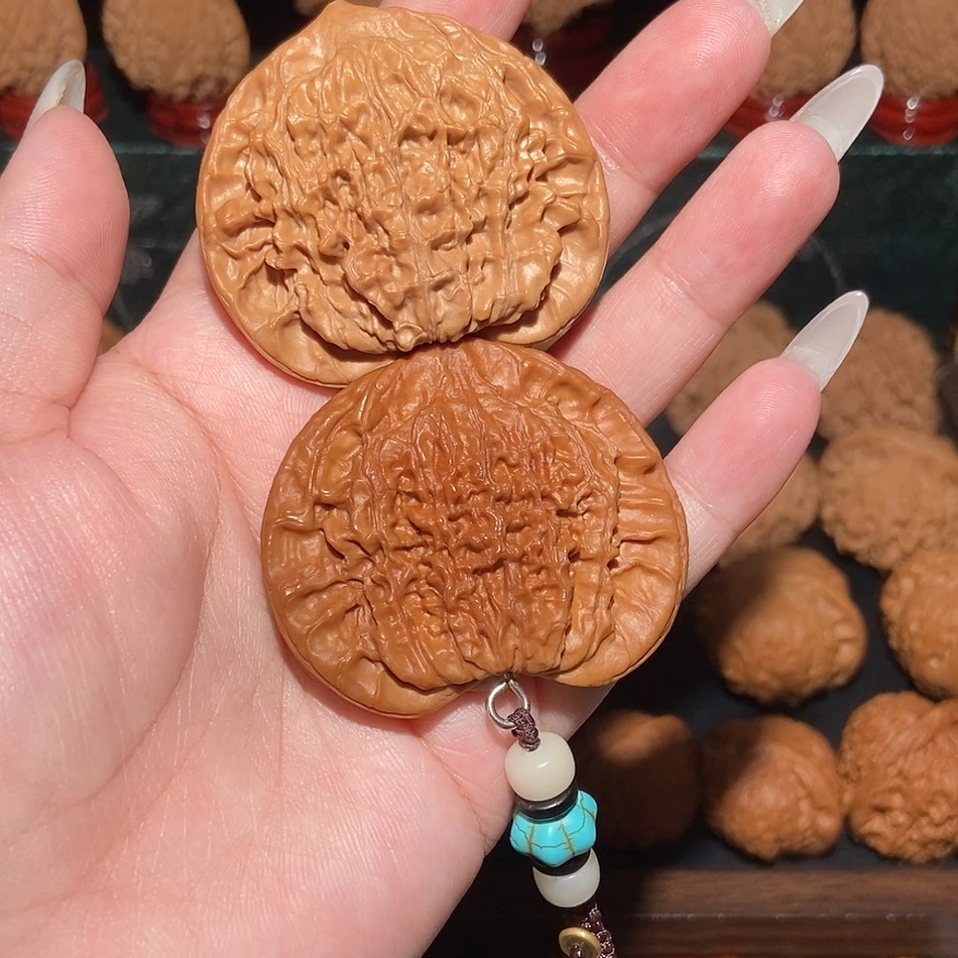 文玩核桃吊坠官帽饼44