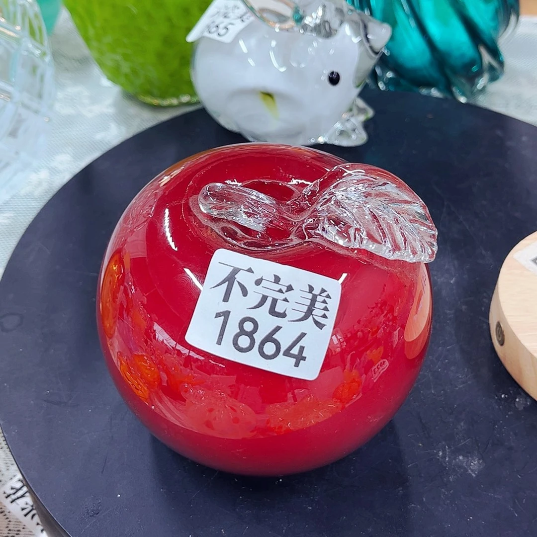 1864 高10 家悦琉璃花器工艺品不完美