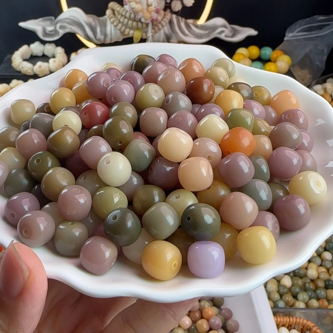 菩提根/象牙果手串卡11莫奈花园桶珠100卡牌➕20备珠