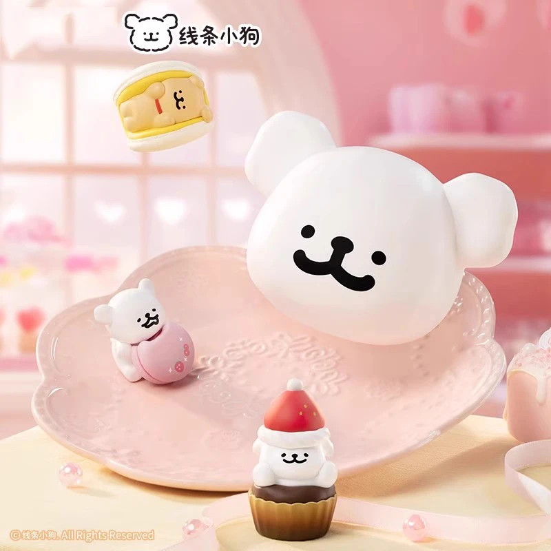 【拆盒不退不H】线条小狗甜品屋系列小狗头盲盒萌粒潮玩手办摆件