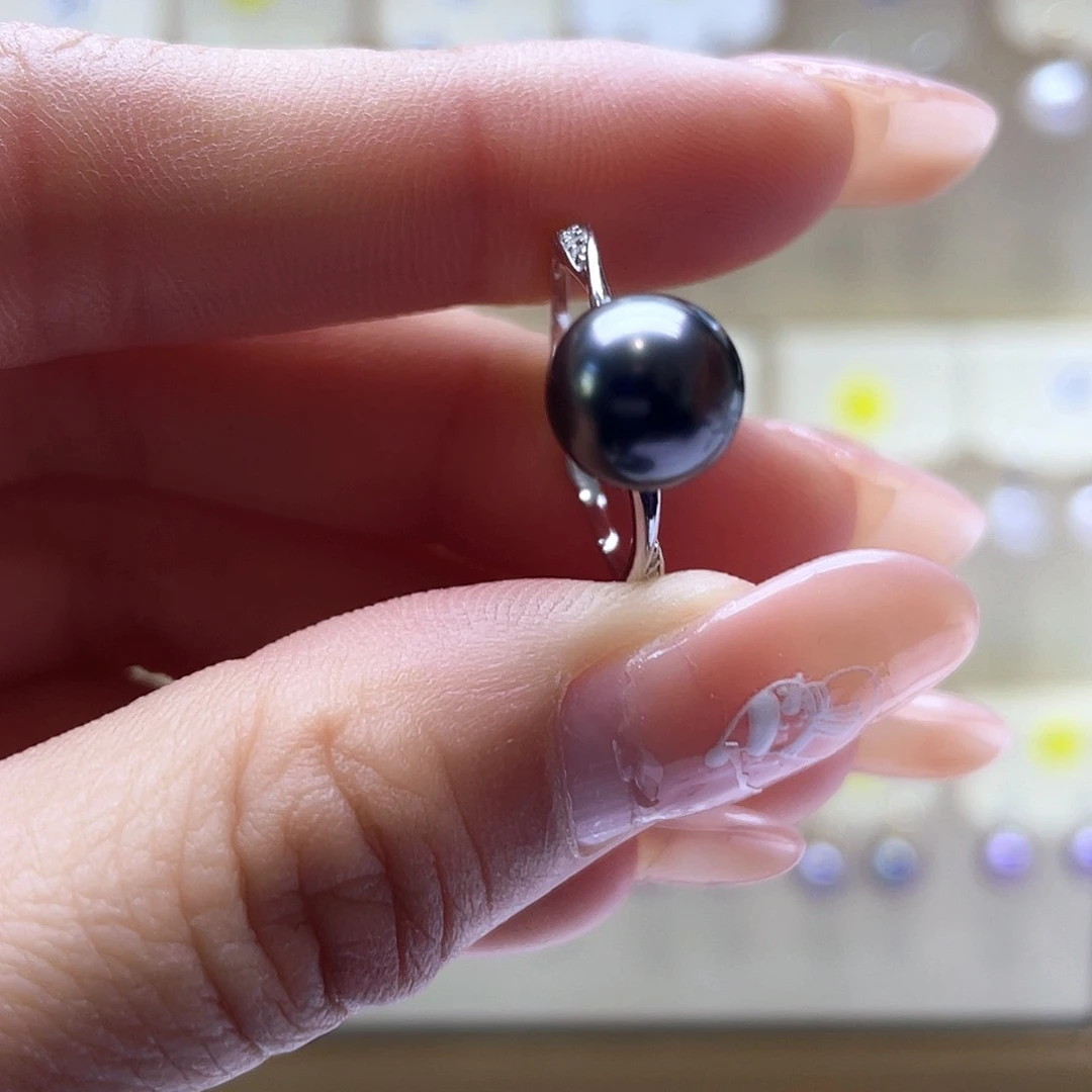 海水珍珠戒指银S925镶嵌