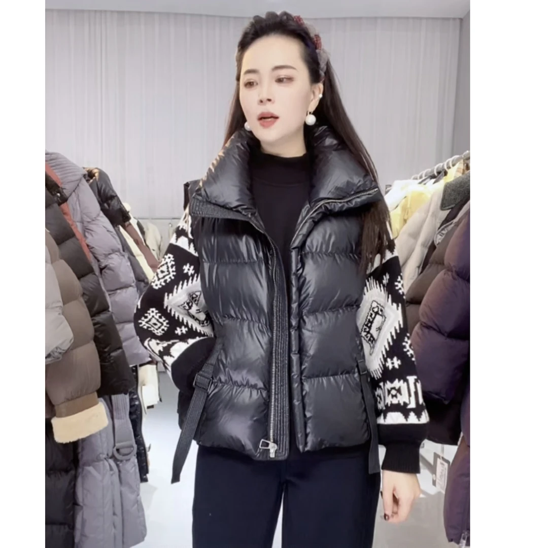 【1202】90绒子两件套羽绒服女2025冬季新款时尚羽绒马甲+卫衣