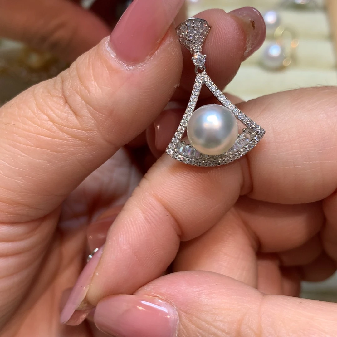 海水珍珠颈饰银S925镶嵌