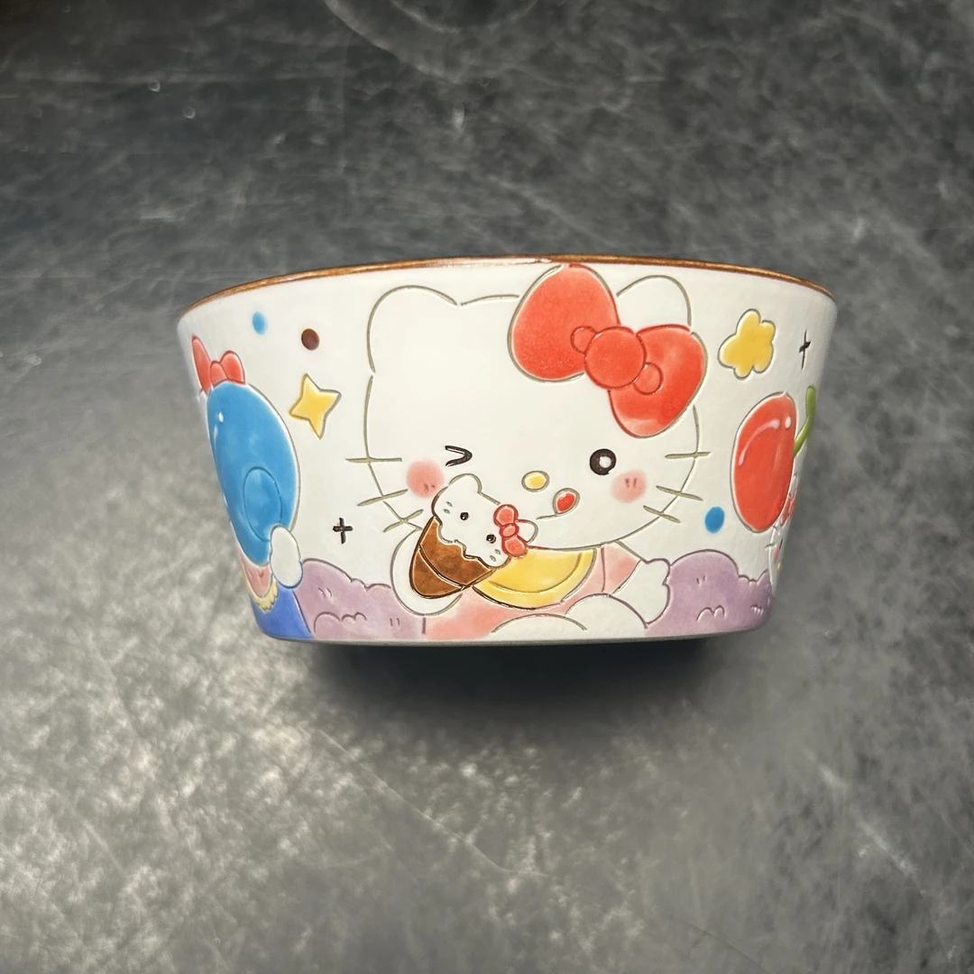 236 Kitty猫雕刻陶瓷碗