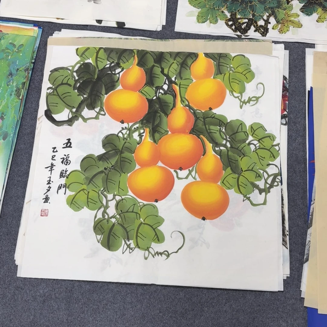 国画68×68手绘画画画