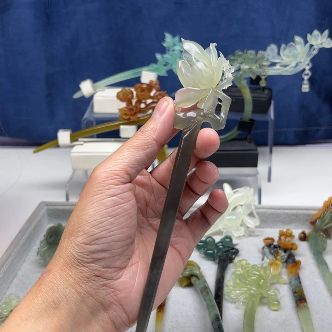 岫玉未镶嵌福利发簪