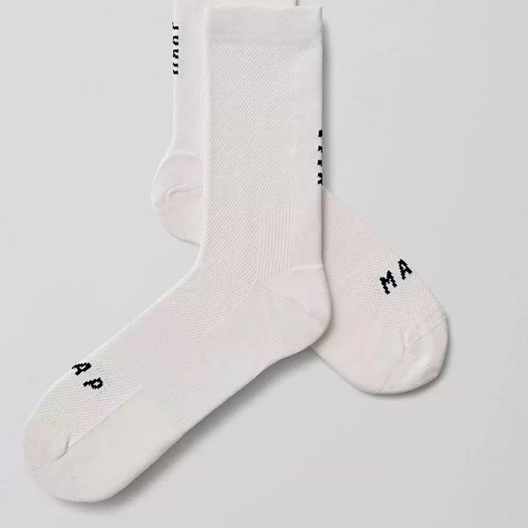 简装MAAP Division Mono Sock骑行袜纯白男女同款吸湿排汗除臭