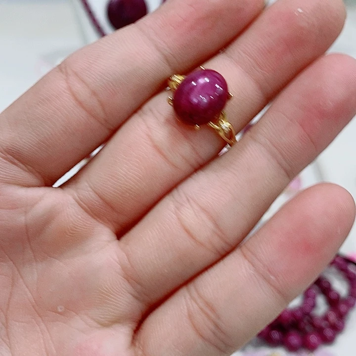 红宝石银S925镶嵌吊坠