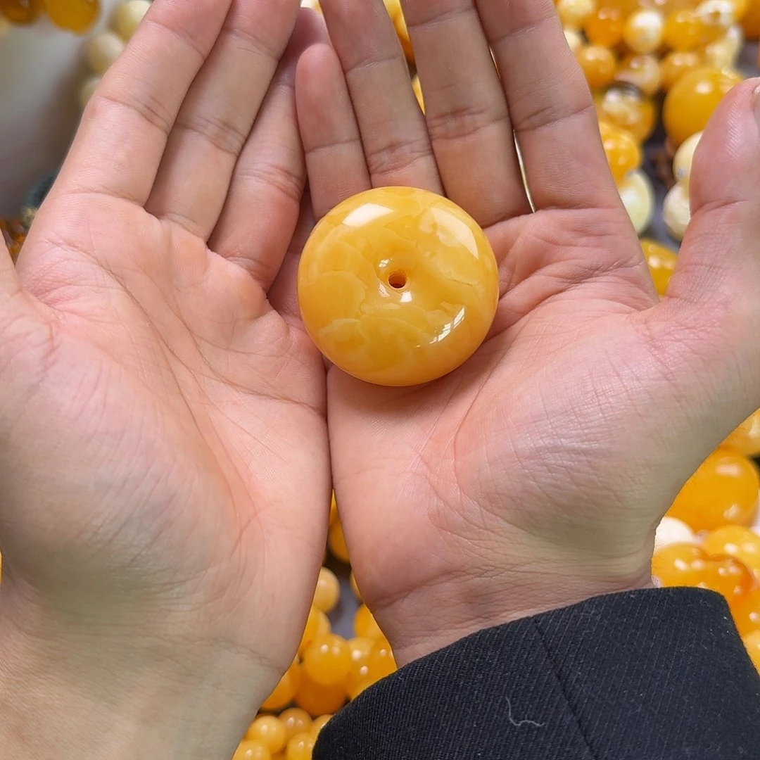 琥珀珠宝奇石未镶嵌平安扣