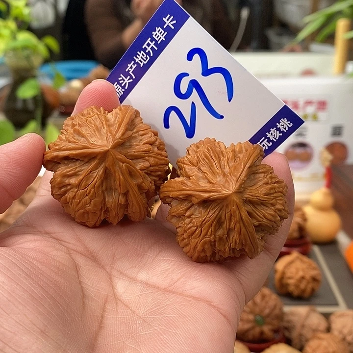 文玩核桃把件41天然文山狮子头球奔293号