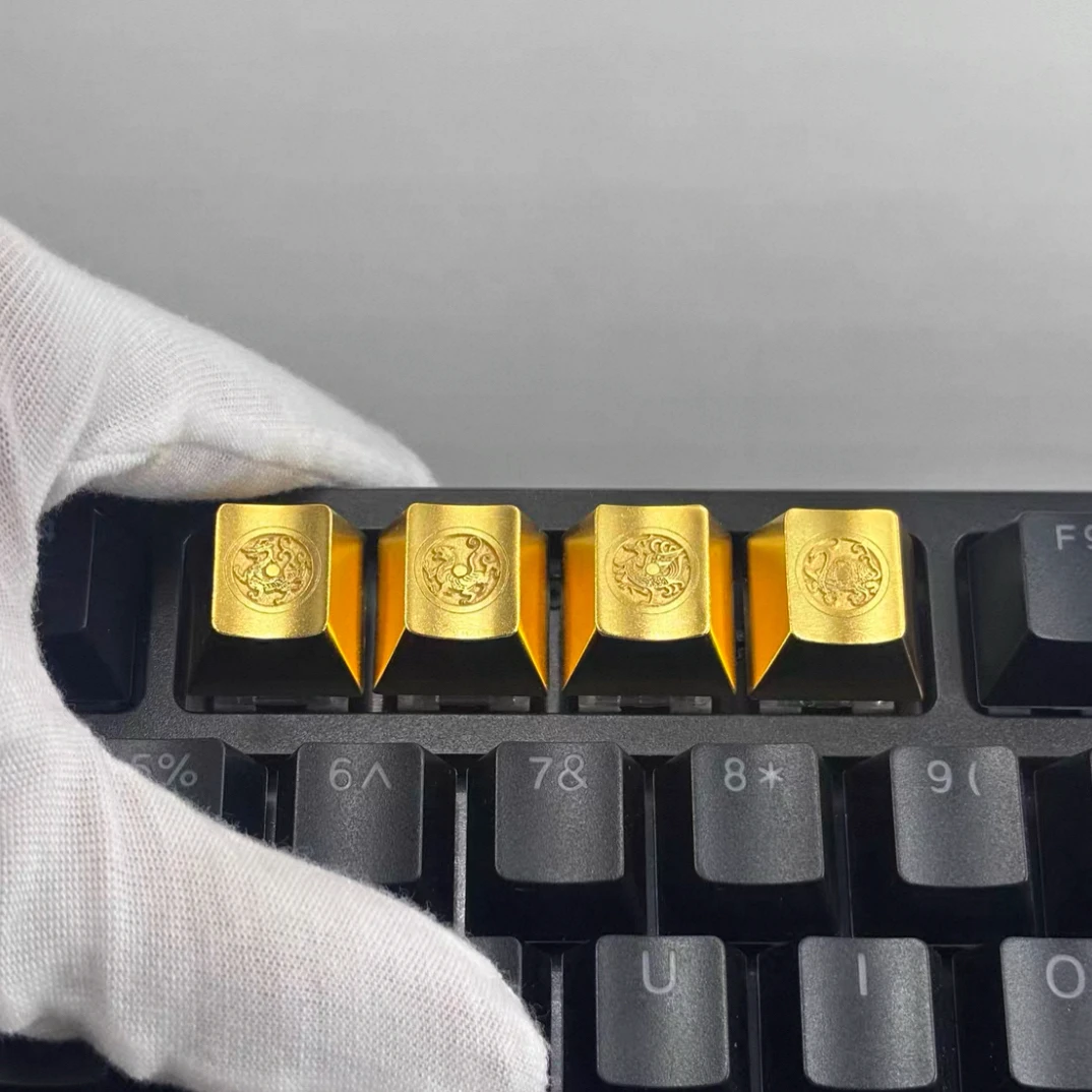 925银银制品 【四大神兽】纯银纯铜键帽机械键盘帽个性潮流金属键帽