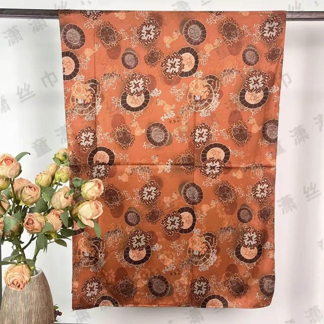 （团花纳福）国风双面65*175左右长巾