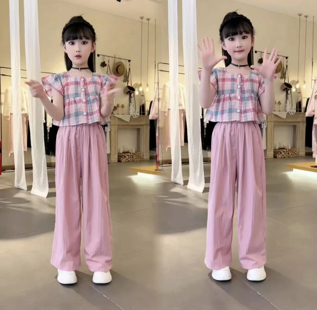 中大童时尚韩版气质修身显瘦百搭潮流可爱舒适软糯甜美套装