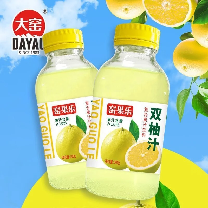大窑双柚汁果味饮料300g*6瓶柚子汁饮品复合果汁饮料休闲聚会出游