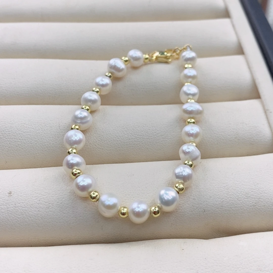 手绳合金淡水珍珠