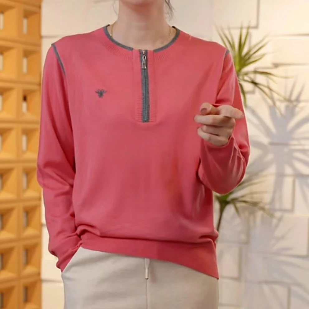 荟敏轻奢2504~~~小蜜蜂圆领针织衫