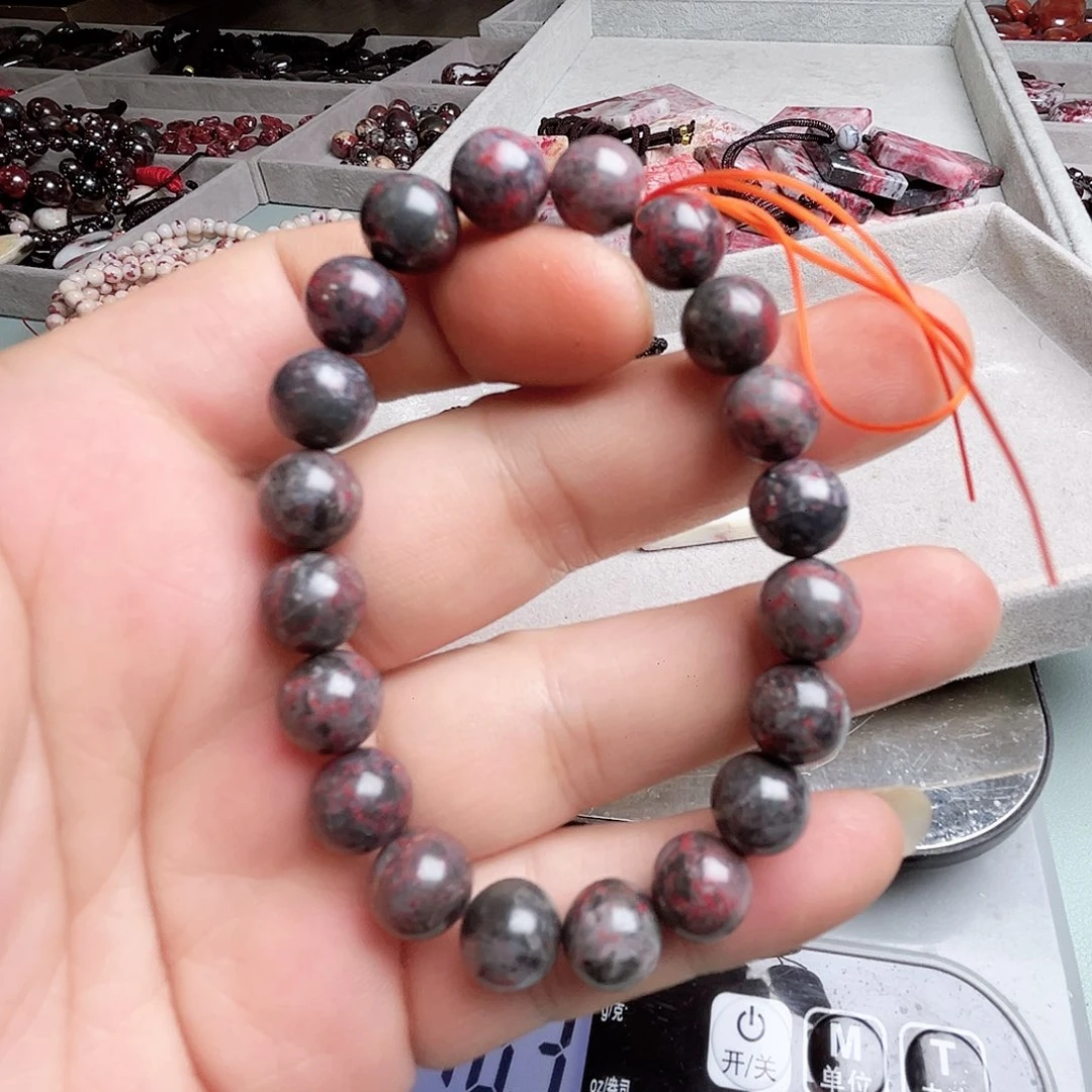 粗砂天然朱砂辰石吊坠