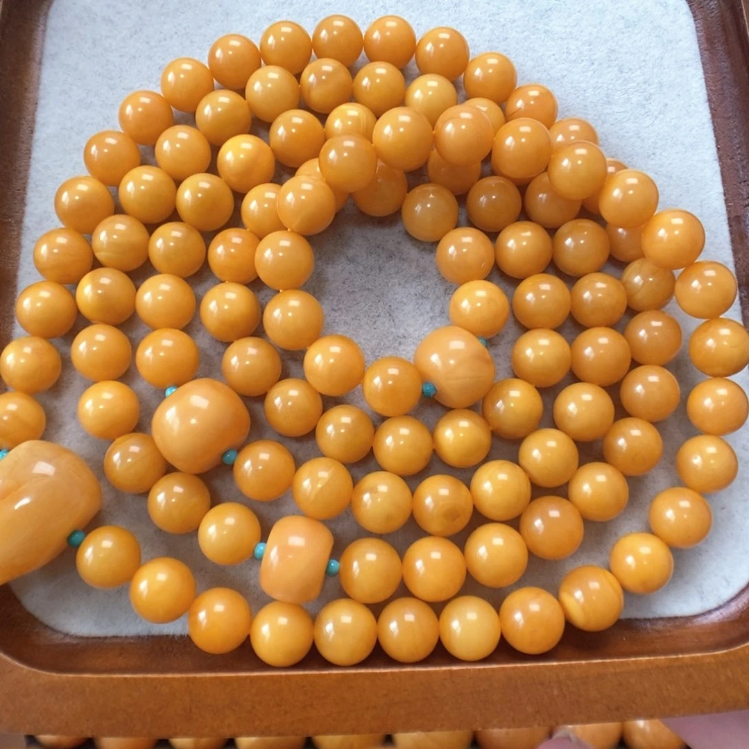 蜜蜡未镶嵌手串108