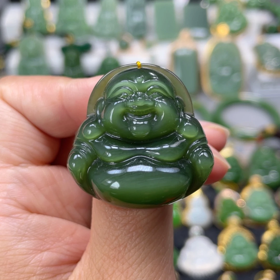 和田玉（碧玉）未镶嵌吊坠(不含链)