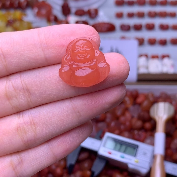 南红玛瑙未镶嵌珠宝半成品佛公
