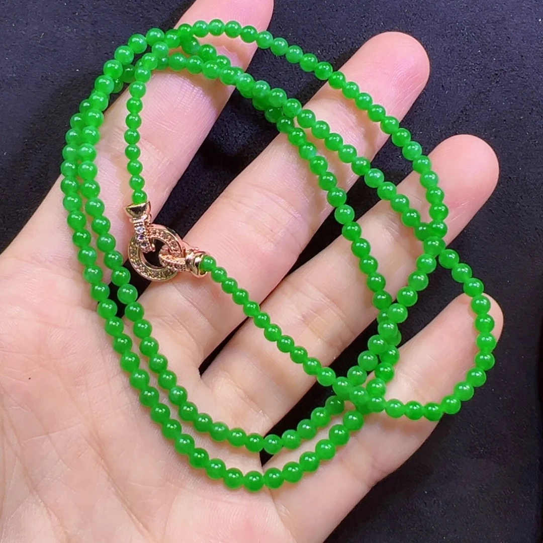 品***店翡翠未镶嵌颈饰套链5.2w分单