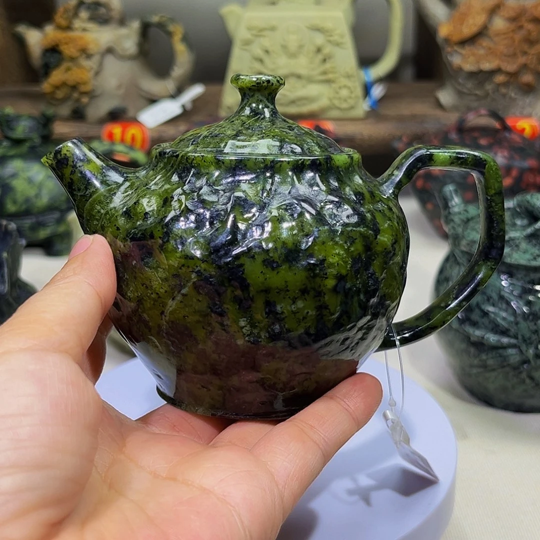 石材藏玉药王石随形壶200CC