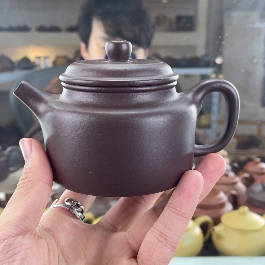 紫砂茶壶220cc老紫泥