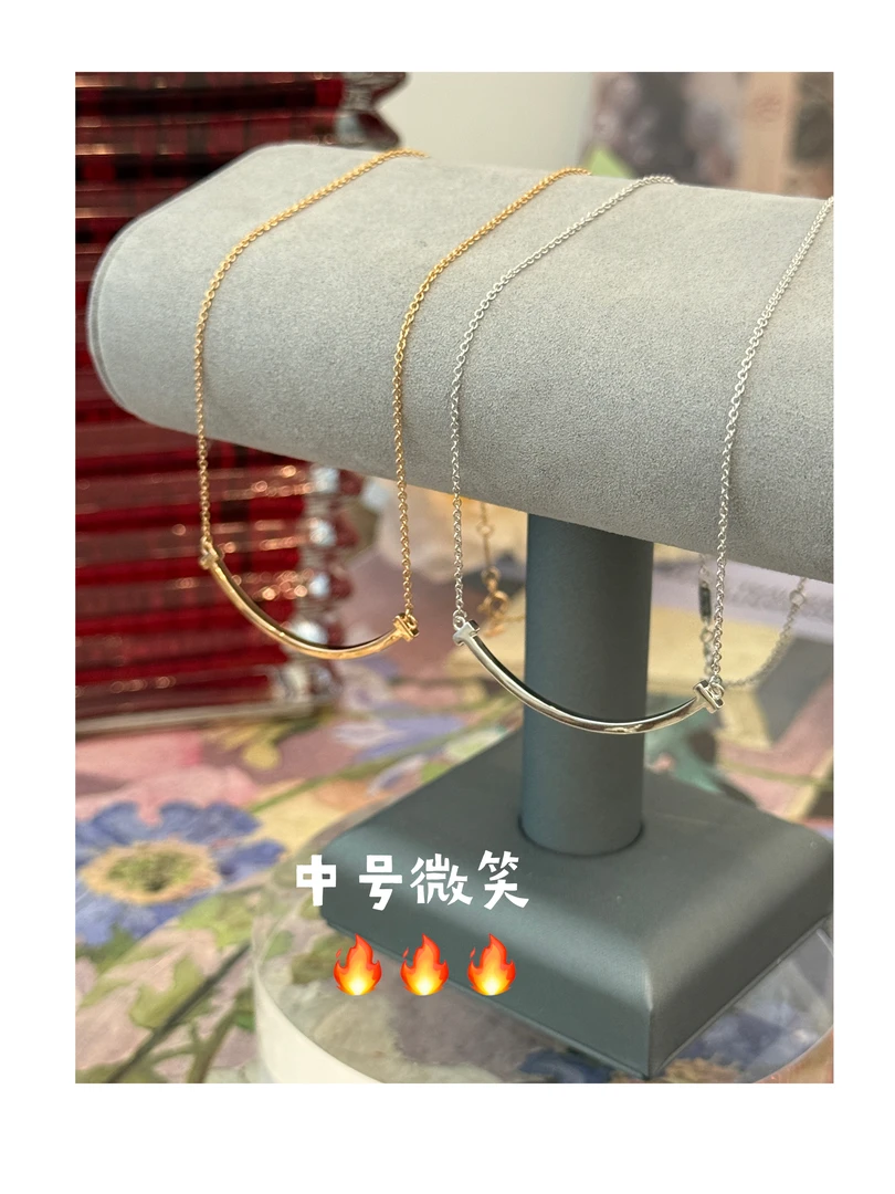 铜合金项链 【中号微笑项链】经典款百搭淑女可爱百搭项链不掉色