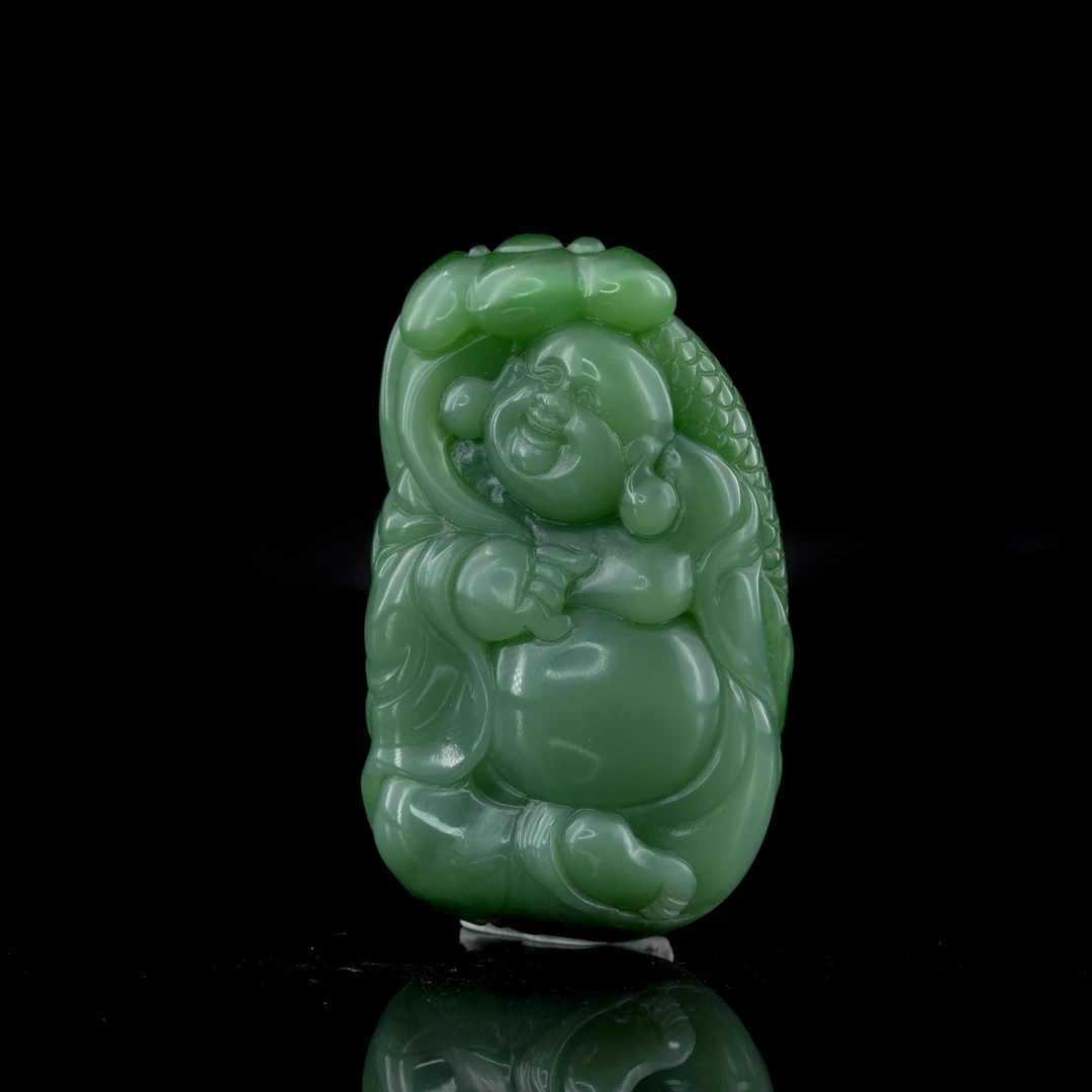 Y0451和田玉挂件-降龙罗汉