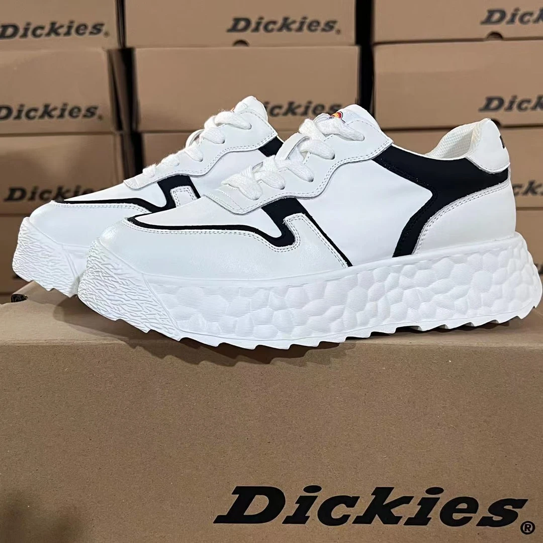 Dickies女款厚底增高低帮平底休闲鞋221W50DK09-黑色