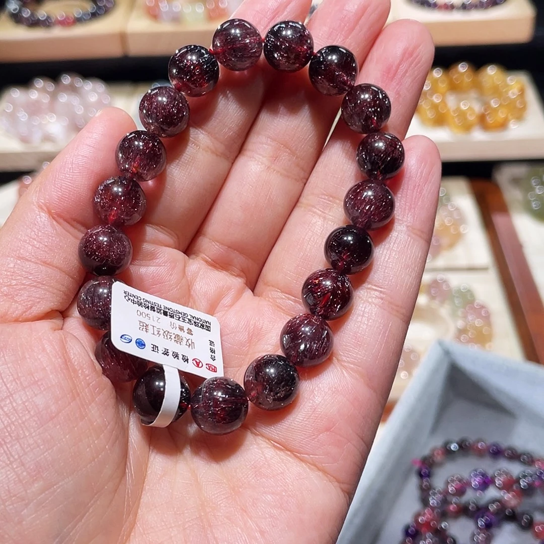 水晶手链未镶嵌超七手链，晶体通透