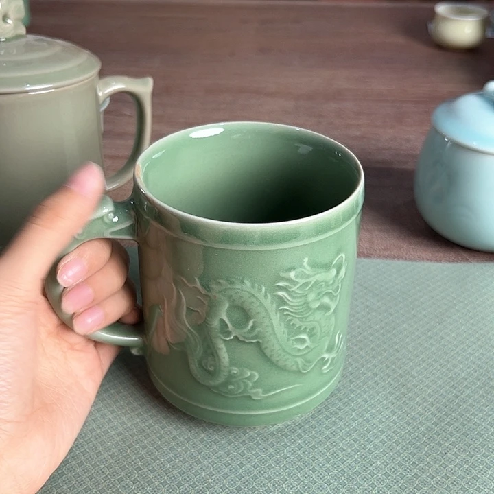 龙泉云间青瓷小米茶器