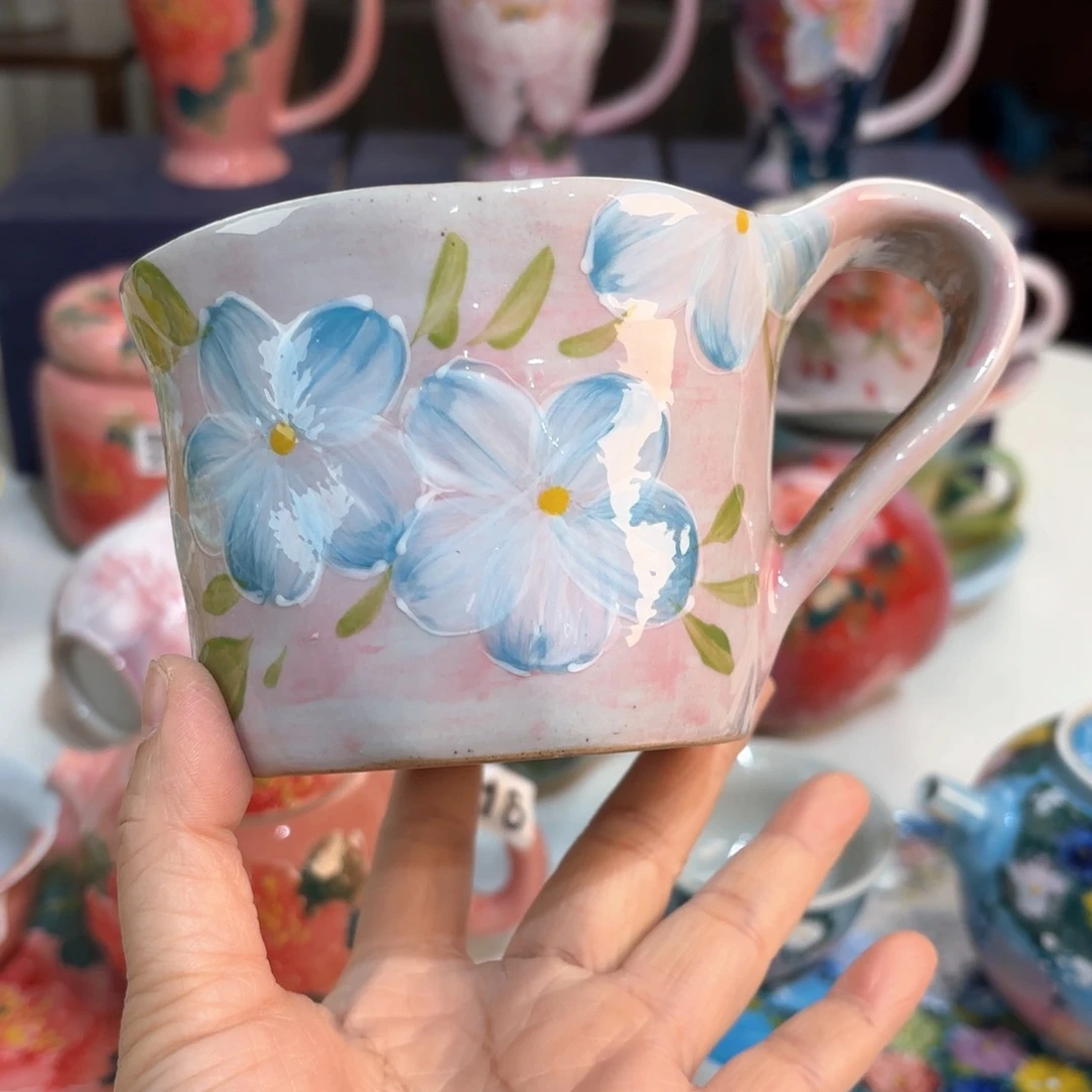 景德镇手绘高温釉下彩陶瓷茶具