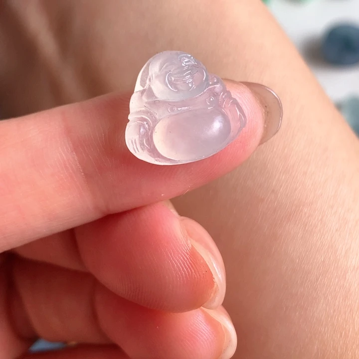 定制翡翠未镶嵌天然翡翠A货冰种佛公