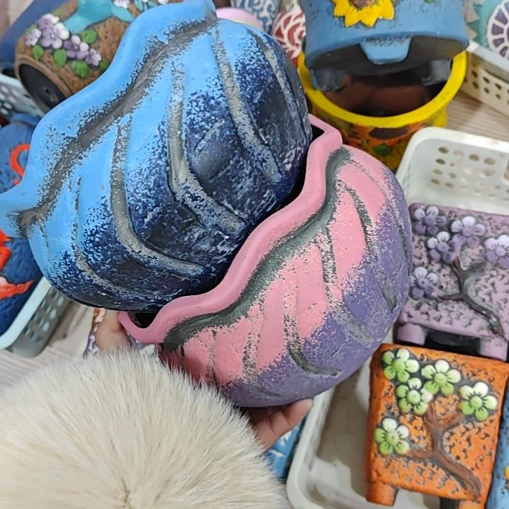 红陶吸水透气的白陶花盆凑满12发货