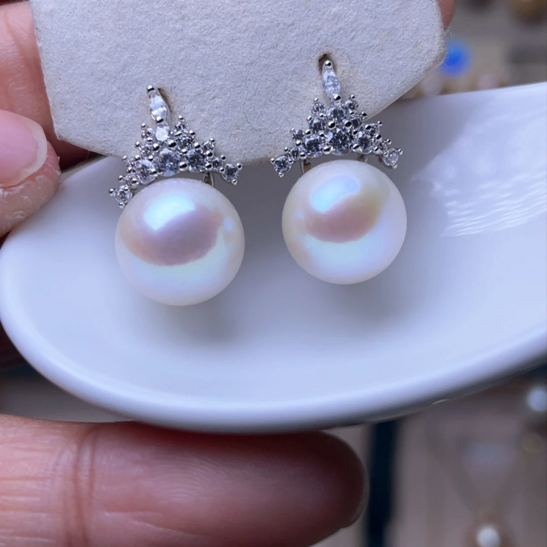 淡水珍珠耳环未镶嵌