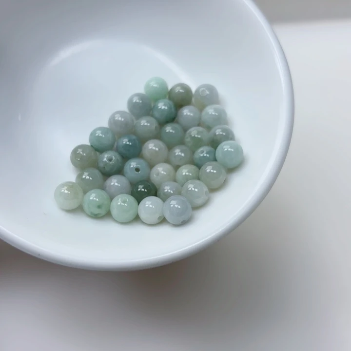 未镶嵌手链翡翠散珠30颗卡7