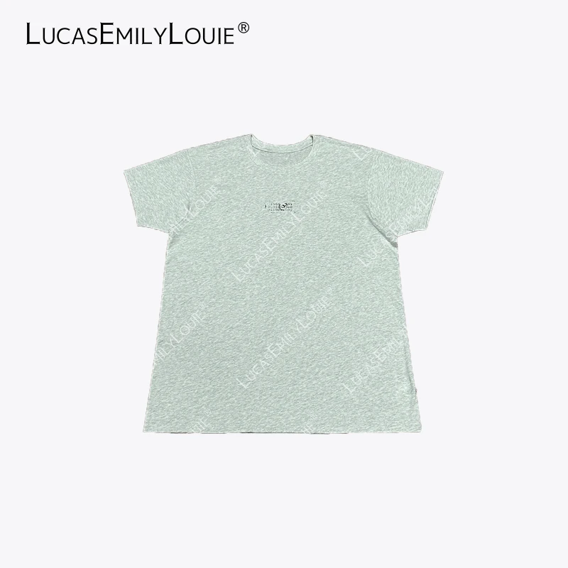 LUCASEMILYLOUIE 数字字母LOGO标签休闲圆领短袖T恤2510104