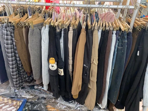 加绒工装裤冬季保暖中小童百搭洋气休闲长裤