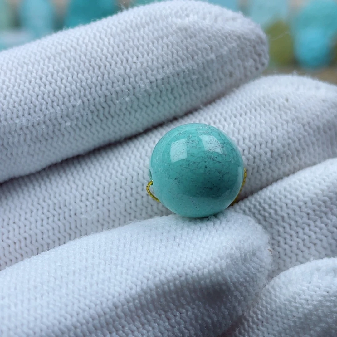 未镶嵌绿松石珠宝奇石13mm