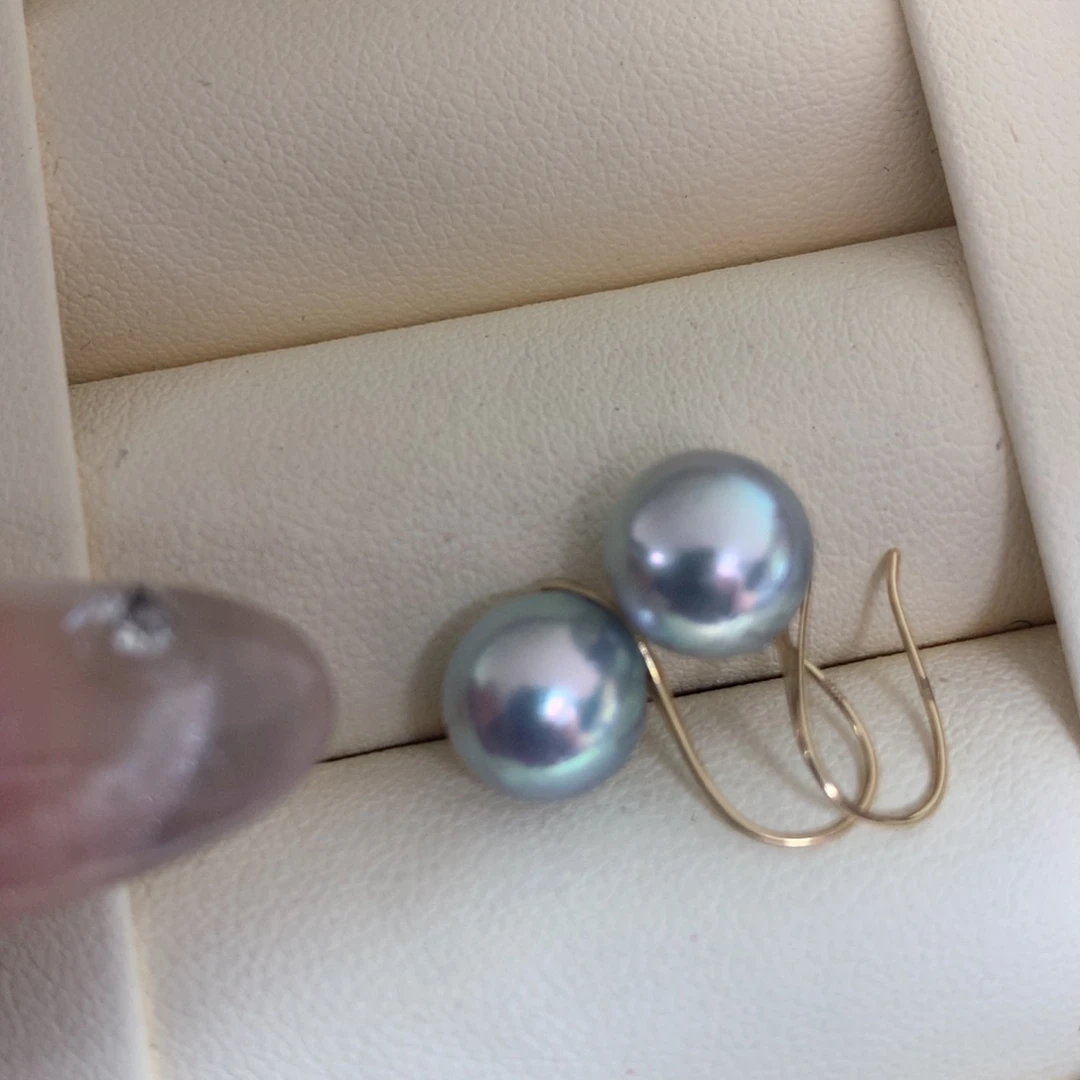 海水珍珠耳饰18K金镶嵌