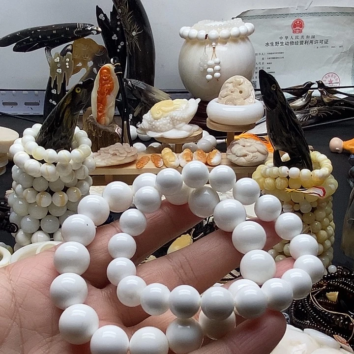 非金属贝壳全白微瑕1.2+1.0单圈