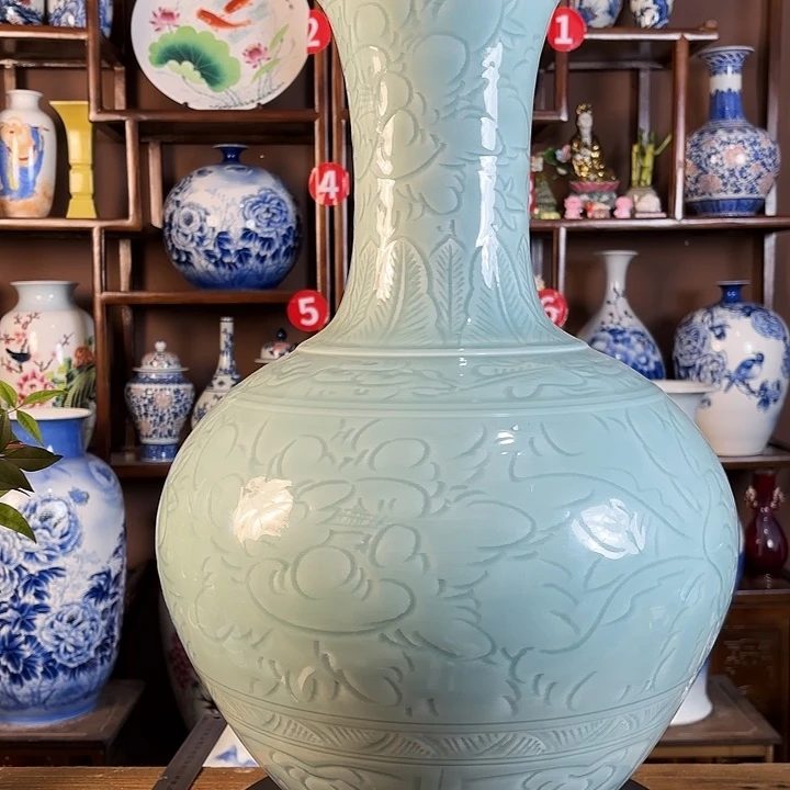 一***啡摆件陶景德镇陶瓷赏瓶