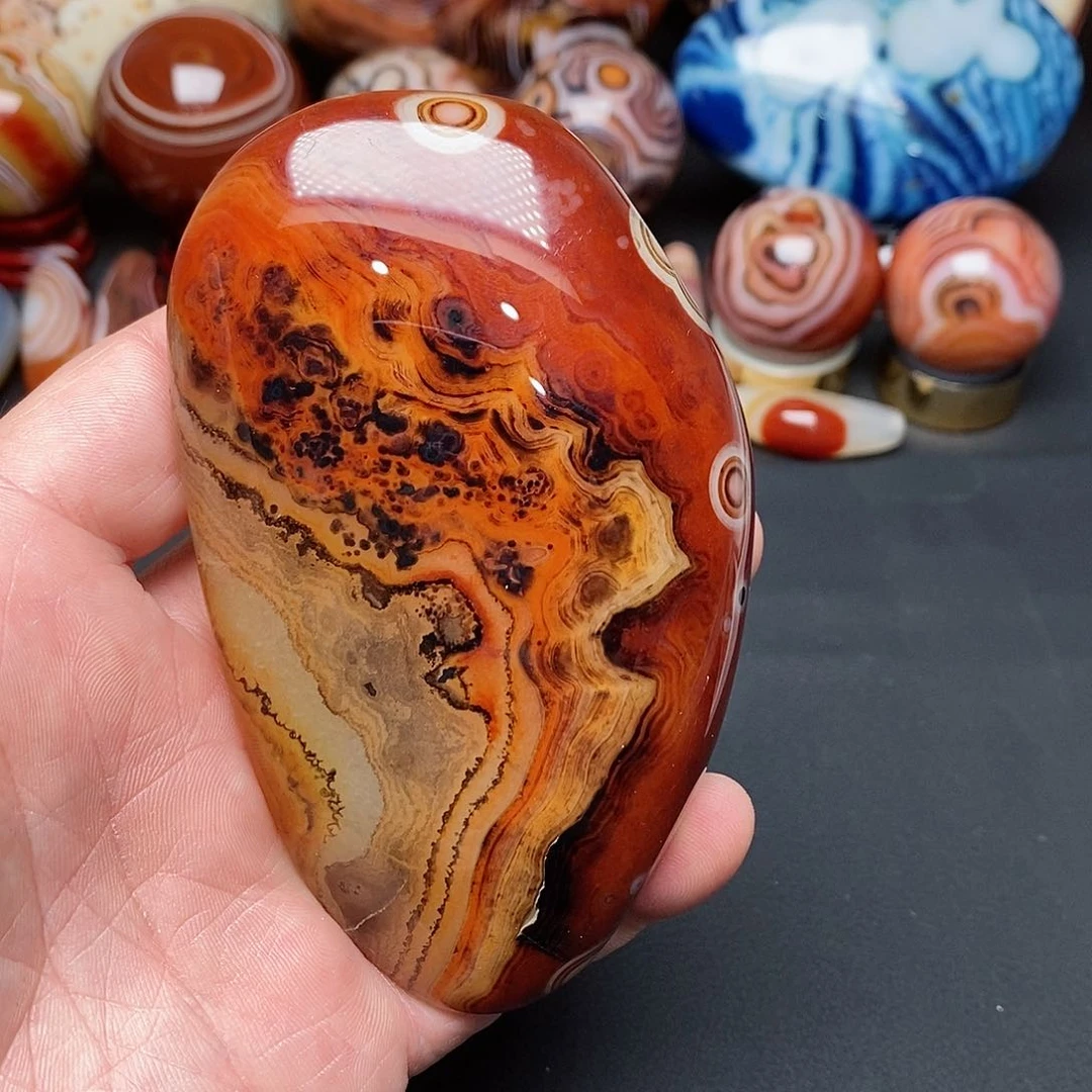 玛瑙/玉髓三毛未镶嵌根*尼