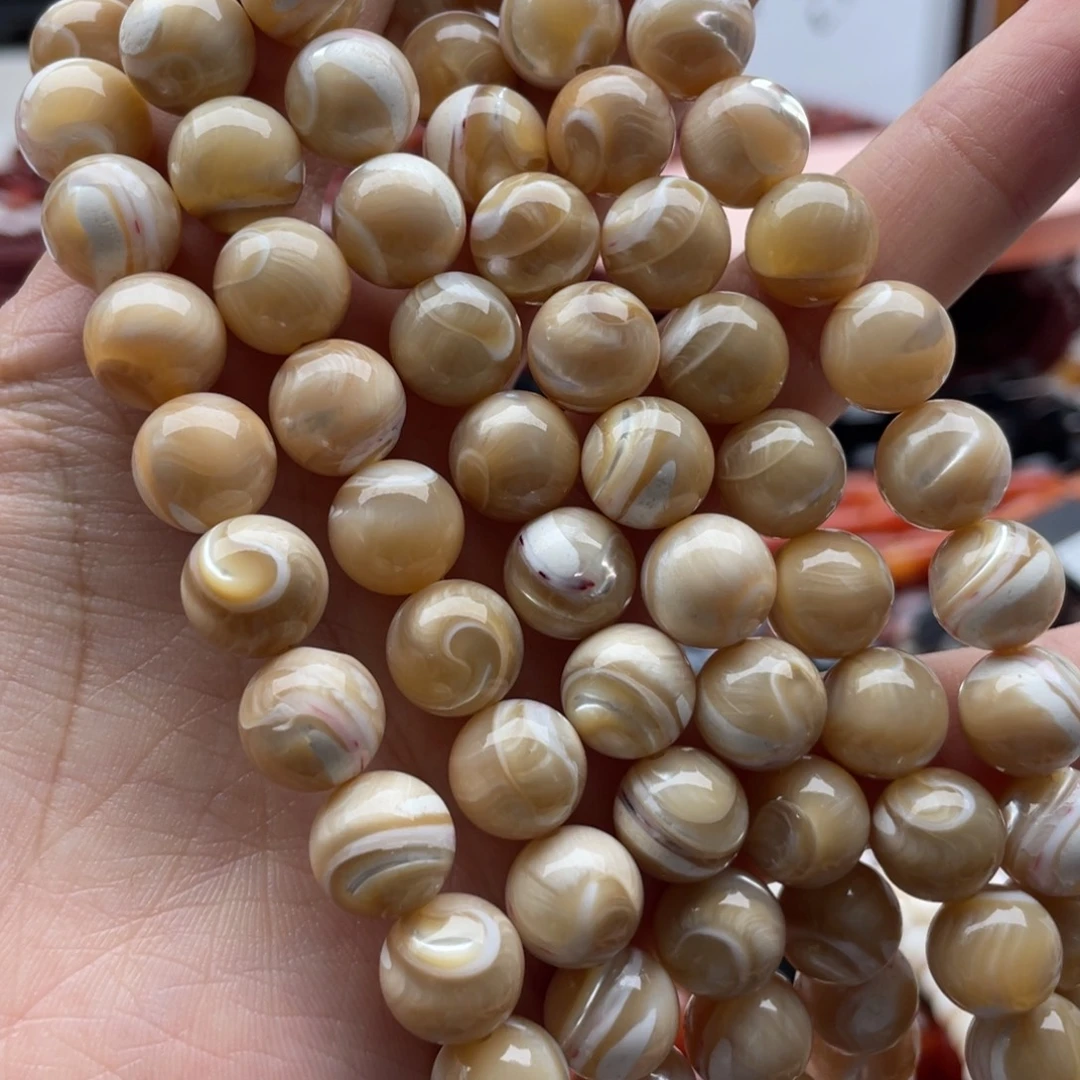 玛瑙/玉髓未镶嵌珠宝半成品一条装卡10马蹄螺圆珠