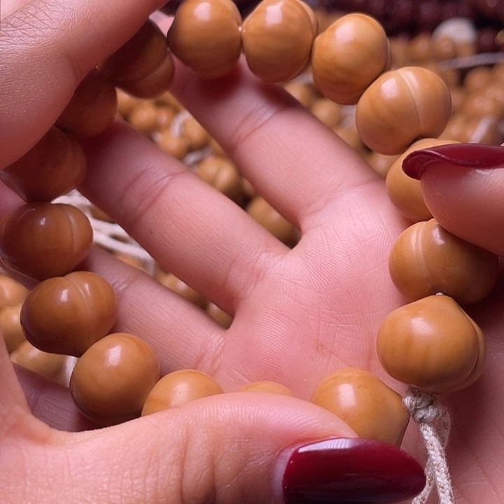 ღ***࿐手串猴头核桃17尺寸镜面柯基屁桃手持全品无暇