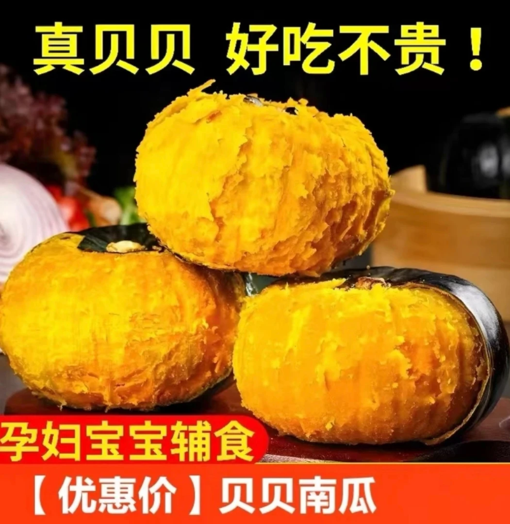 正宗山东贝贝南瓜粉糯香甜新鲜蔬菜板栗味健康营养好吃现摘现发